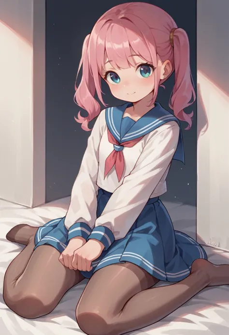 pantyhose,loli,sailor,dress,cute,pink hair