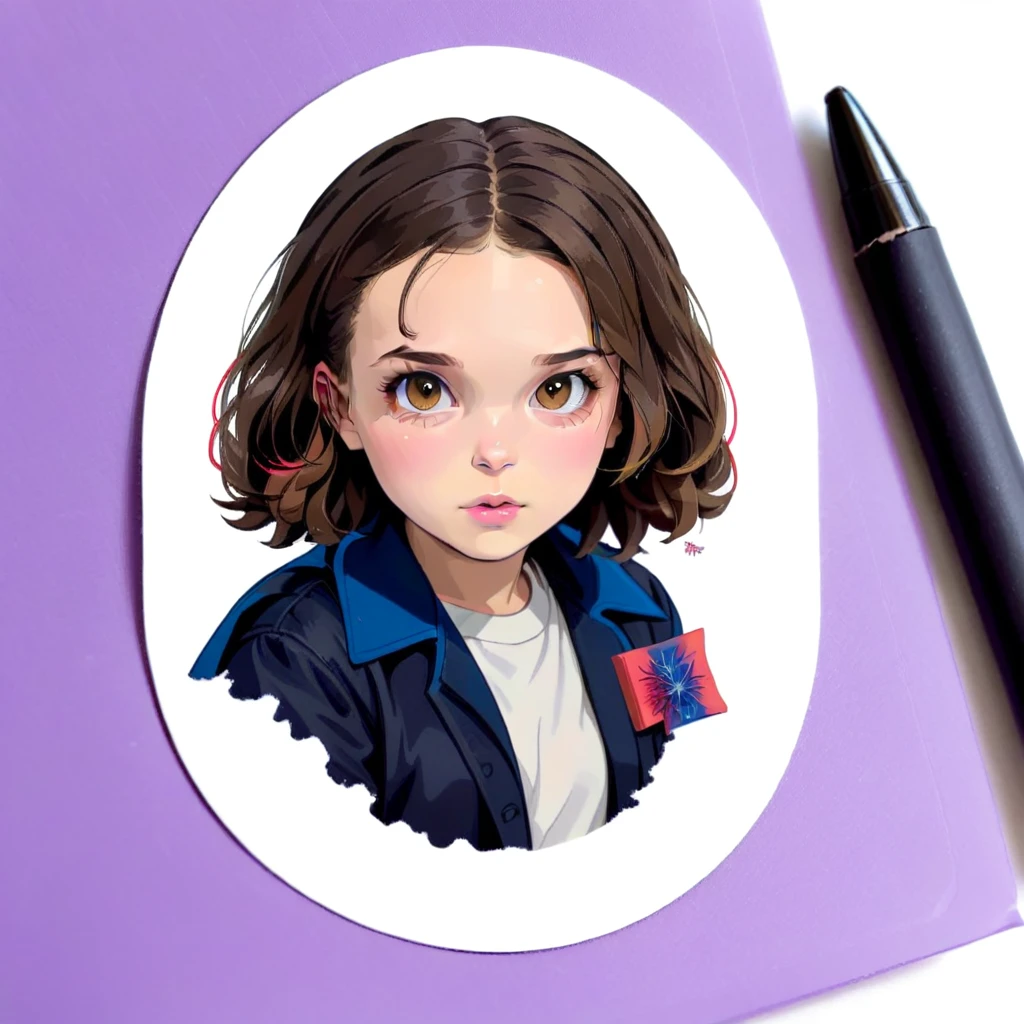 MillieBobbyBrown, pegatina, cosas extrañas, pegatinas