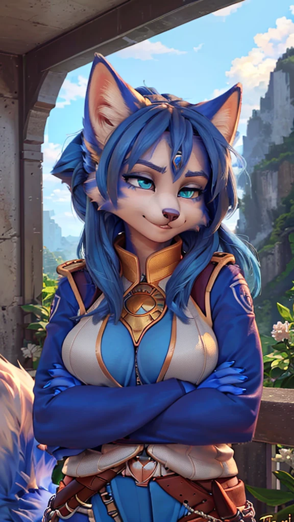 A beautiful and detailed (sweet portrait) wa ((Krystal)), Star Fox Krystal, sslim, lovable, green eyes, medium breasts, (((Long blue hair 1.3))), Decollete, anthro, furry, Uploaded E621, detailed fluffy fur, (wa Fluff-Kevlar, Bayard Wu, Personalami, Pino Daeni), detailed face, (fluffy), 1 girl, alone, sweet girl, ((liegt auf einer Wiese:1,3)), schaut den betrachter an, betrachter ist über dem ihr, ((ihr ganzer Körper ist zu sehen:1.3))
