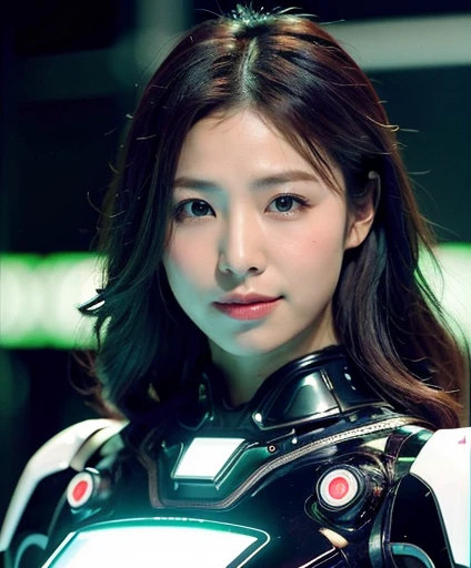 Hedonistic 22-year-old woman, (whole body:1.2), sexly , ccute face,  (View your viewers, alone, Upper Body, Detailed Background, detailed face, (Neotech Theme:1.1) Evil Tech Futuristic Hacker, Grin, Advanced Technology, coat, Techwear, electronics, Head-up display, green (Holographic Display:1.05), Access denied, number, Laptop, neural network, Background Screen, green lights, Cyber Warfare, Dark and ominous atmosphere, Shadow,) BREAK ((Realistic)), Medium chest, Beautiful woman, realistic face, Mouth details, extremely detailed eye_and_face, beautiful attractive face, beautiful detailed eye, Distinctively feminine traits, matte eyehadow, eyelash, perfect body BREAK too dark, (whole body, masterpiece), High resolution, 8K resolution, Analog RAW Digital SLR, Highest quality, absurdes, Vibrant colors, Exquisite detail, (intricately detailed face_and_eye), realistic hands, Refined details, (Realistic lighting, Sharp focus), Center Fold, bokeh, Official Art, 8k wallpaper, 超High resolution, Professional photography Shadow