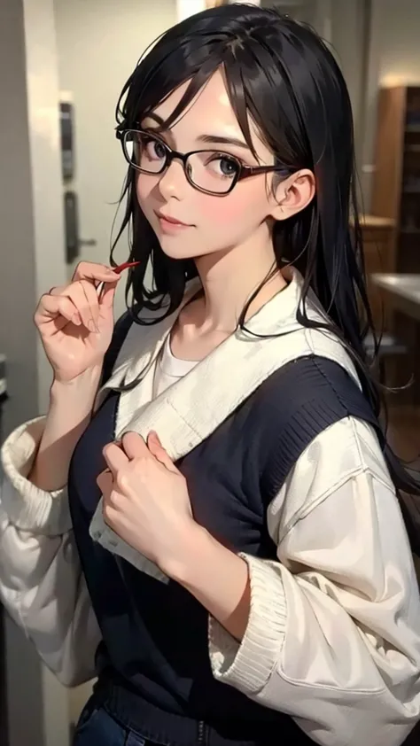 Cute girl with glasses