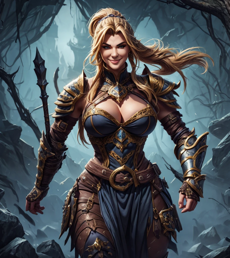 (((Solo character image.))) (((Generate a single character image.))) Generate a character for a fantasy role playing game. (((Looks like glamor model Jordan Carver as a fantasy character.))) Looks like a fierce, sexy female medieval fantasy gladiator.  Looks very imposing and sinister.  Looks like a stone cold killer.  Looks like a powerful, muscular female gladiator for Dungeons & Dragons.  Looks fierce, dangerous and deadly.   A single character portrait, fantasy art, fantasy attire, attractive, very sexy, muscular, powerful body, detailed muscles, youthful, woman in her early 20’s, (((intense, serious stare))), voluptuous, female warrior, powerful, dangerous, (((sleazy smile))), (((sexy armor))), revealing armor, gorgeous face, sexy mouth, Dungeons & Dragons character portrait, intricate details, ultra detailed, extremely detailed hands, ultra detailed clothes, combat ready pose, ultra detailed hands, epic masterpiece, ultra detailed, intricate details, hyperdetailed hands,  award winning, fantasy art concept masterpiece, trending on Artstation, digital art, unreal engine, 8k, ultra HD, centered image
