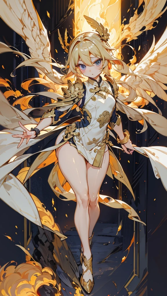 Angel boy，Cuteboy，femboy，Thick thighs，cute thigh，希腊风gown，blond，blond，高开叉gown，laurels，boy，wing，wing，boy，cute，cute，cute，Plump thighs，Flesh，Close-up above the waist，flat chest，gown，cheongsam，Sexy cheongsam，cheongsam style，wing，wing，wing，gown下摆，Long hem，Upper body highlights