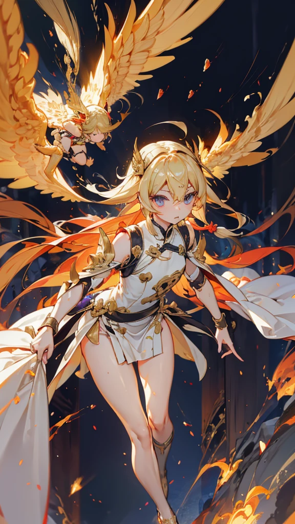 Angel boy，Cuteboy，femboy，Thick thighs，cute thigh，希腊风gown，blond，blond，高开叉gown，laurels，boy，wing，wing，boy，cute，cute，cute，Plump thighs，Flesh，Close-up above the waist，flat chest，gown，cheongsam，Sexy cheongsam，cheongsam style，wing，wing，wing，gown下摆，Long hem，Upper body highlights