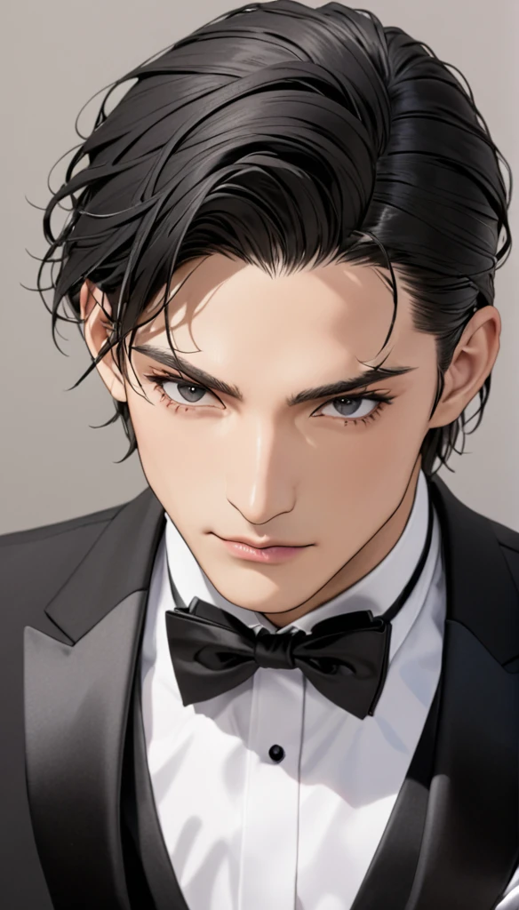 black suit, tuxedo