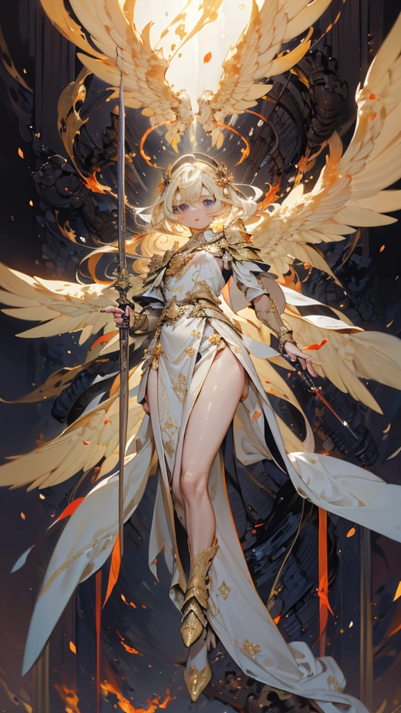 Angel boy，Cuteboy，femboy，Thick thighs，cute thigh，希腊风gown，blond，blond，高开叉gown，laurels，boy，wing，wing，boy，cute，cute，cute，Plump thighs，Flesh，Close-up above the waist，flat chest，gown，wing，wing，wing，gown下摆，Long hem，Upper body highlights