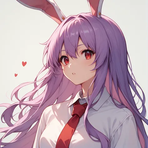 score_9, score_8_up, score_8, score_9, 1 girl,  source_anime,  reisen udongein inaba, purple hair, red eyes, rabbit ears, rabbit...