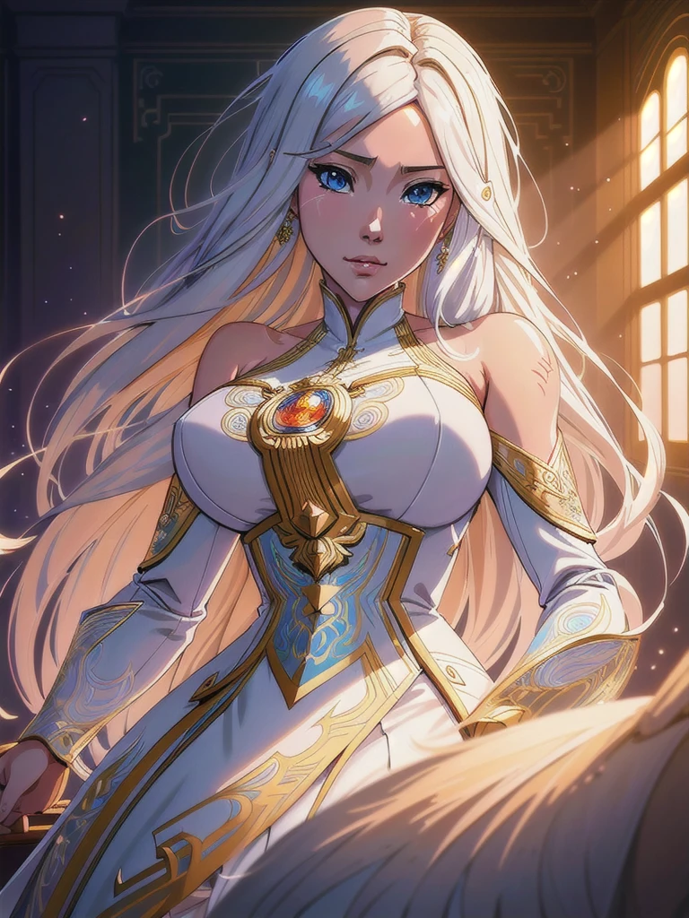 versão anime,full long white hair highly Intrincado detailed, Efeitos de luz e sombra, Intrincado, Altamente detalhado, pintura digital, estação de arte, arte conceitual, suave, foco nitído, ilustração, arte digital avançada de anime, iluminação atmosférica, rosto detalhado, 8 mil, sede, estação de arte, por Makoto Shinkai, Stanley Artgerm Lau, WLOP, rossdraws”