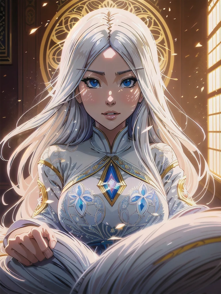 versão anime,full long white hair highly Intrincado detailed, Efeitos de luz e sombra, Intrincado, Altamente detalhado, pintura digital, estação de arte, arte conceitual, suave, foco nitído, ilustração, arte digital avançada de anime, iluminação atmosférica, rosto detalhado, 8 mil, sede, estação de arte, por Makoto Shinkai, Stanley Artgerm Lau, WLOP, rossdraws”