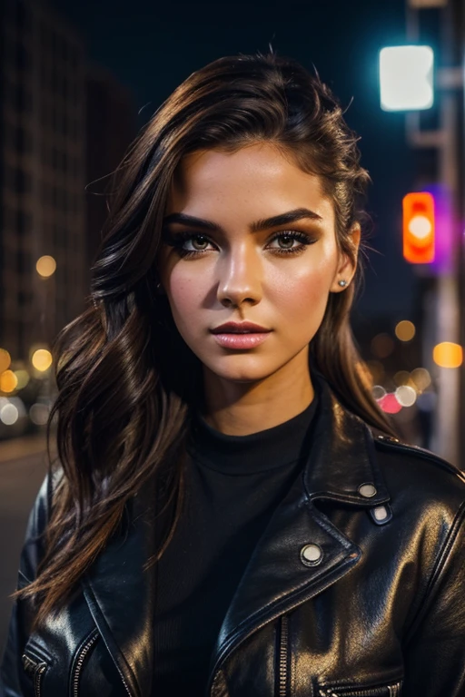
**Urban Look**:
   - "resolution, realistic, young woman, 19 years old, large bust, detailed face and body, vibrant, photorealistic, high contrast, urban background, city lights, street fashion, evening time, trendy outfit, stylish makeup and hair"


