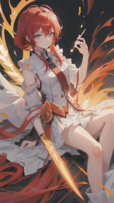Name: Light katana element: FLAMARA Description: agile、 She burns and sharpens her fiery blade. Guardian of the Hearth Sanctuary...