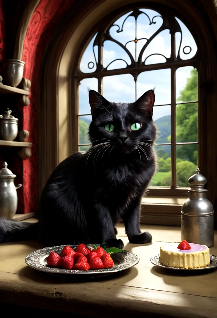 Count Catula's Midnight FeastIn a shadowy corner of the quaint village of Whisker Hollow, there stood an old, ivy-clad mansion k...