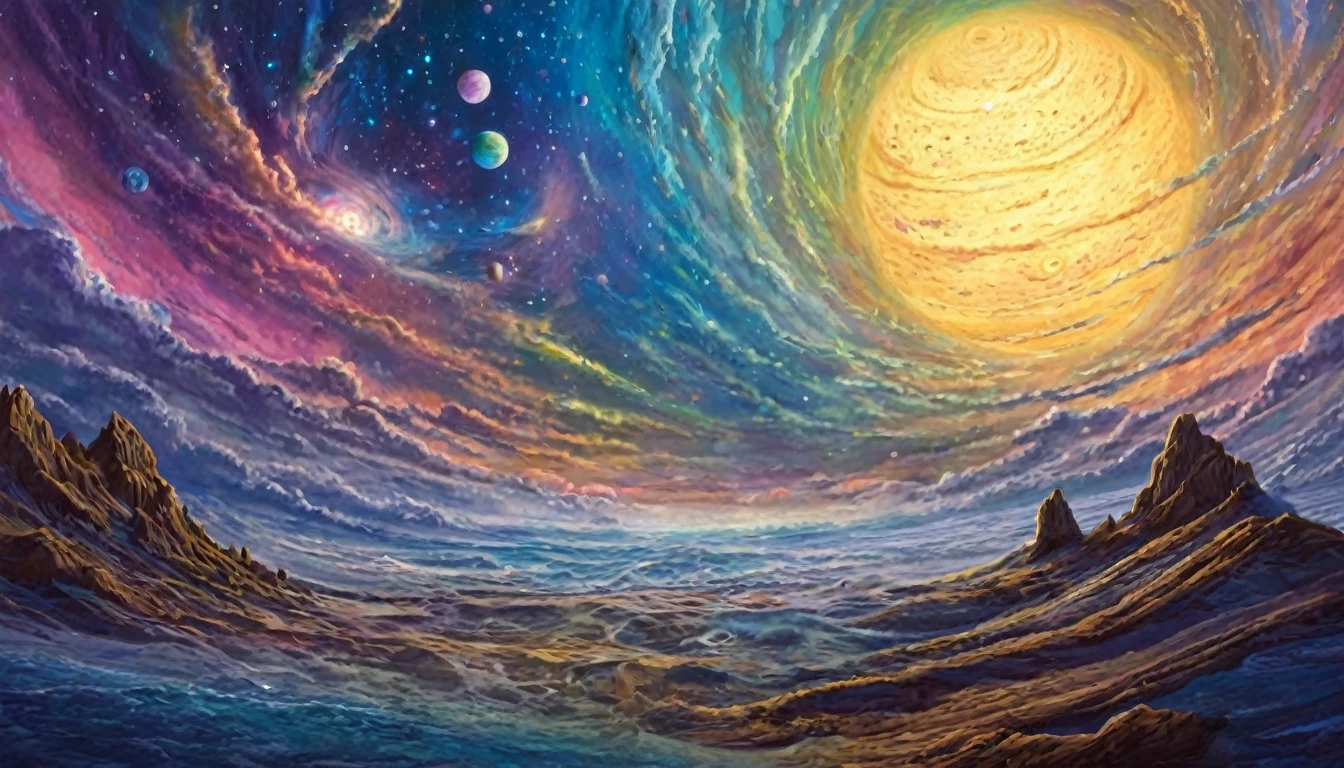 UNIVERSE, SURREALISM, extremely detailed, high quality, highly detailed, .Amanda Sage style