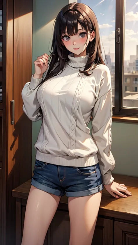 Highest quality、masterpiece、High resolution、Health Insurance Doctor、Large Breasts、sweater