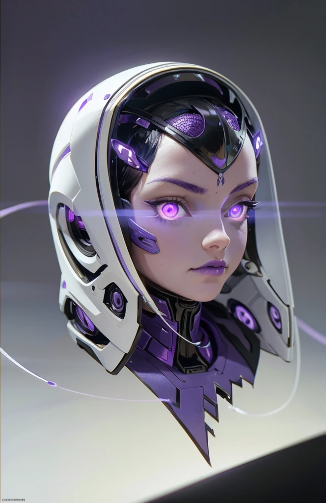 Rendu 3D complexe ultra détaillé d&#39;un beau visage Android de fille de profil en porcelaine, ange, pièces robotiques, 150 millimètres, beau studio lumière douce, lumière de jante, détails vibrants, Cyberpunk luxueux, dentelle, ((yeux violets brillants:1.5)), hyperRéaliste, anatomique, muscles du visage, câbles électriques, puce électronique, élégant, Beau fond, rendu d&#39;octane, H. r. Style Giger, 8k, Meilleure qualité, chef-d&#39;œuvre, illustration, un extrêmement délicat et beau, extrêmement détaillé ,CG ,Unité ,fond d&#39;écran, (Réaliste, photo-Réaliste:1.37),Incroyable, finement détailler, chef-d&#39;œuvre,Meilleure qualité,art officiel, extrêmement détaillé CG Unité 8k fond d&#39;écran, absurdes, incredibly absurdes,  robot, perles de diamant, tout le corps