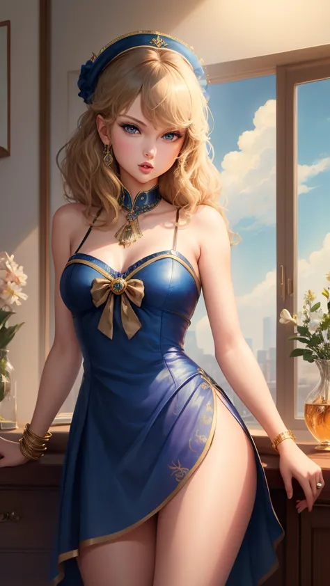 (masterpiece), (highest quality), makima with taylor swift&#39;s face (chainaw man), highest quality, super detailed, one girl, ...