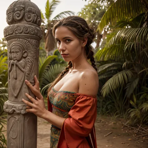 April - Jungle Ruins in Tikal, Guatemala
A woman named LaGermania poses for a chic calendar photoshoot among jungle ruins in Tik...
