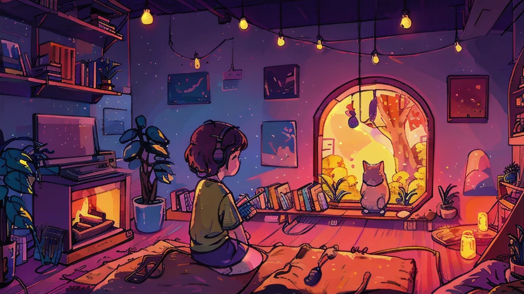 ilustración fría de lofi 