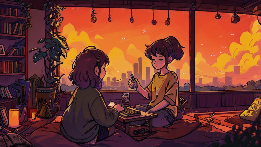 ilustração de lofi chill 