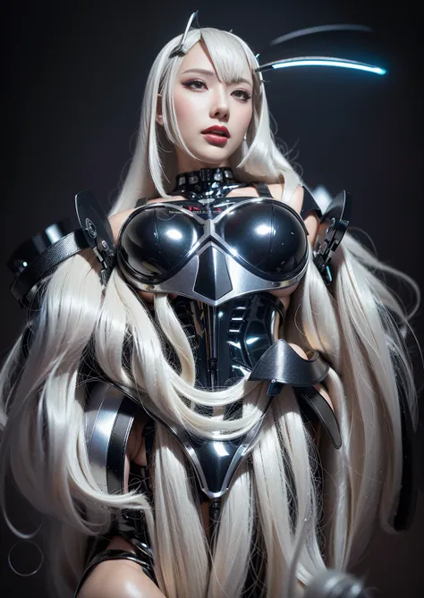 super detail, high detail, high quality, best quality, high resolution，1 female robot，beautiful female robot,beautiful clear fac...