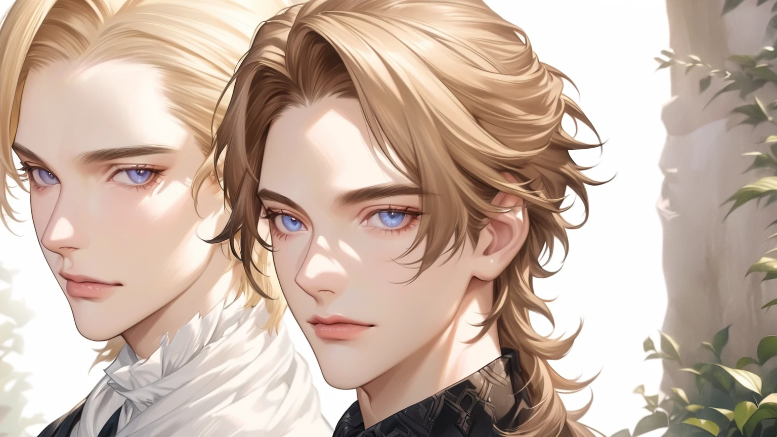 a close up of a person with a blonde hair and a tie, delicate androgynous prince, semi realistic anime, beautiful androgynous prince, handsome guy in demon slayer art, painted in anime painter studio, made with anime painter studio, kawaii realistic portrait, detailed anime soft face, anime handsome man, semi - realistic anime, handsome prince, realistic anime artstyle