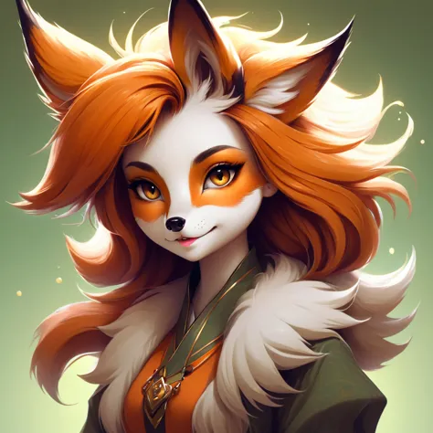 anthropomorphous  fox girl