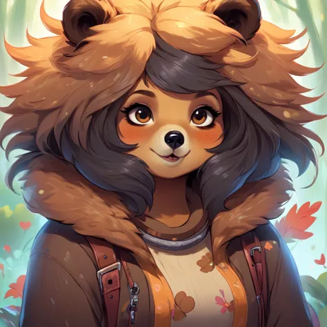 anthropomorphous  bear girl