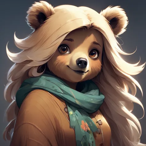 anthropomorphous  bear girl