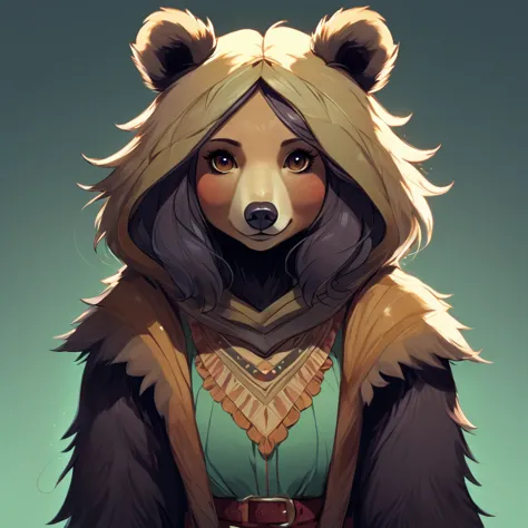 anthropomorphous  bear girl