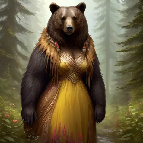  Anthropomorphous  bear woman 