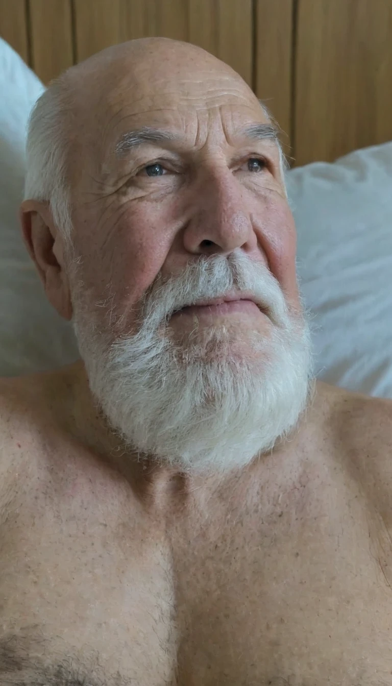 A elderly man 95 years old, naked, (extremely Full long beard - SeaArt AI