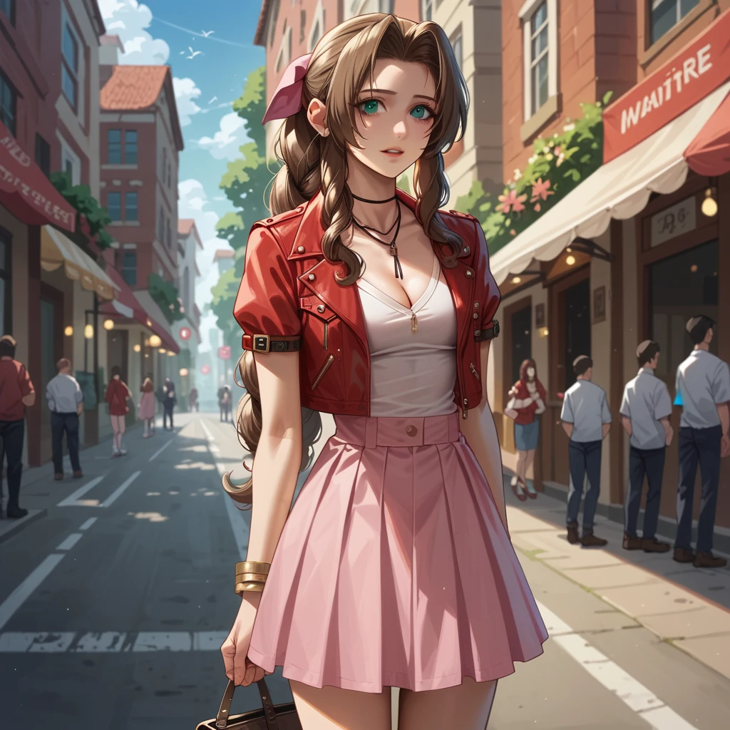 (obra de arte)、(alta qualidade)、aerith、Saia apertada