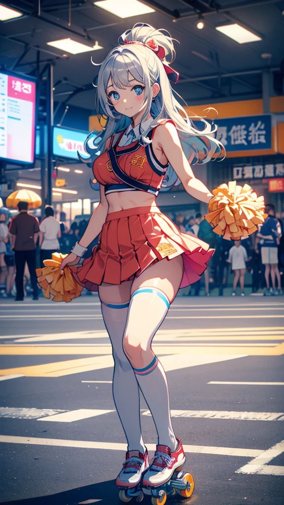 Dressed as a cheerleader、Hamburgers served on silver trays、A girl alone on roller skates。I work at Hooters。