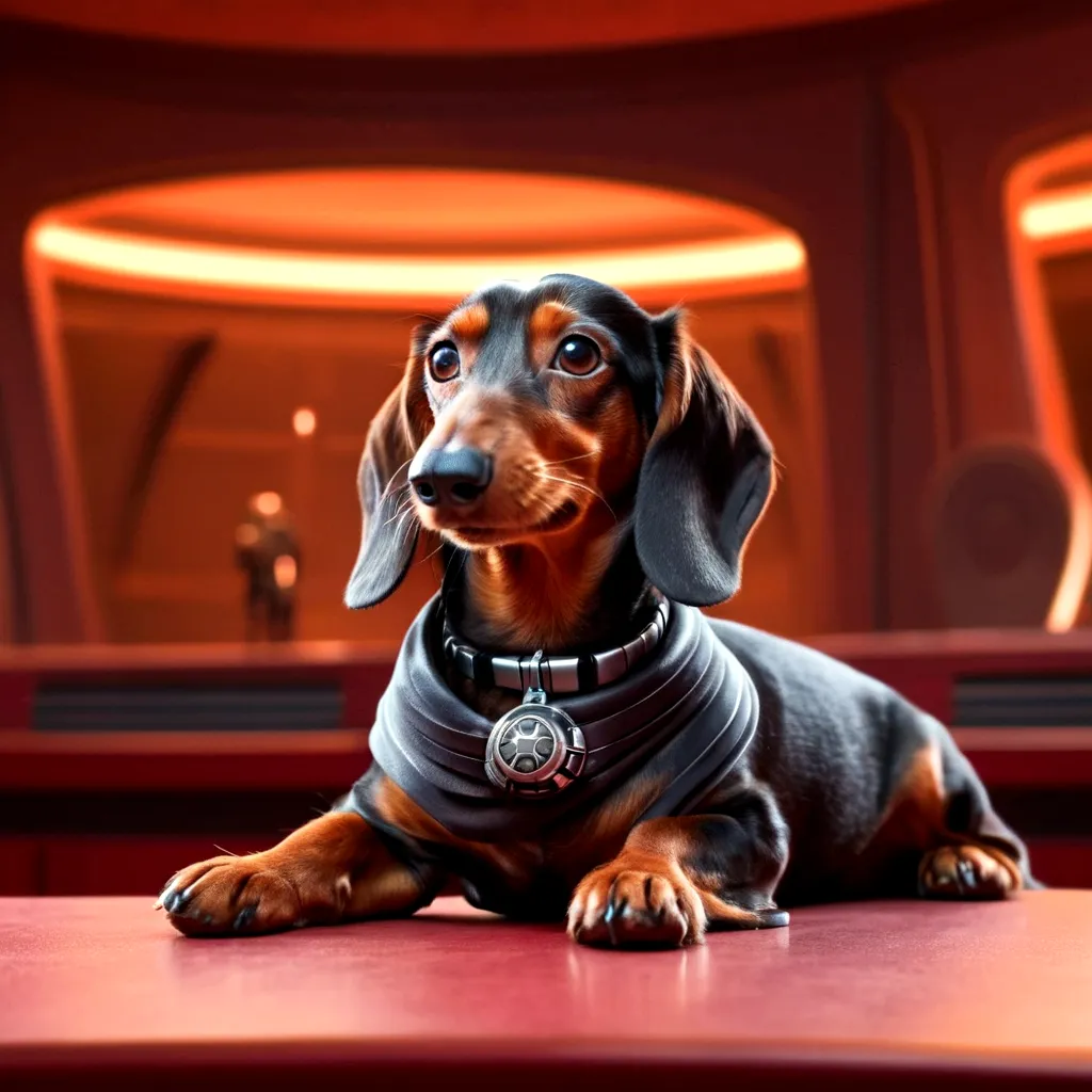 goofy daschund at the galactic senate, star wars