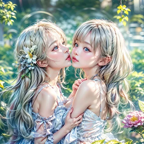 SFW, ((David Hamilton:1.37, White and RainbowColors))、Extremely Detailed (Tiny Oppai-Loli Twins:1.37)、{(Dynamic-angle)|(from sid...