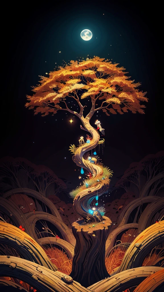 circular tree,four seasons,spring,summer,autumn,winter,leaves,roots,branches,trunk,ornate border,decorative,digital illustration,artwork,movement,time,swirling background,dark background,vibrant colors,natural,life cycle,growth,change,nature,life,peace,harmony,spirituality,symbolism,digital art,illustration,painting,graphic design,art,design,digital media,online art,visual art,fine art,fantasy