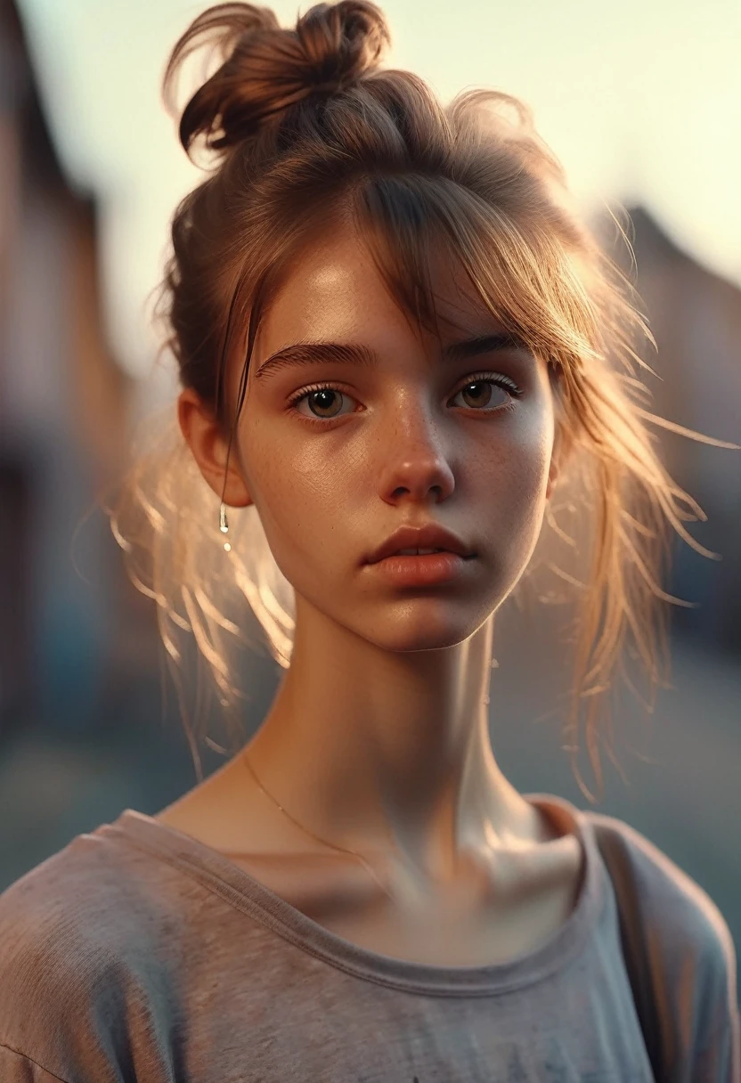 (Cinematic photo: 1.3) From (really: 1.3), (comfortable: 1.3) Beautiful 18 year old girl, (difficult messy bun of light brown hair), высокодеталFromированная текстура кожи, skinny shoulders, realistic texture кожи, looks straight into the camera, (looks at the viewer), pout, pastel, Shine, Dramatic, Dreamy, pastelный цветочный сад, Thin, skinny, gentle, Высокая деталFromация, difficult, digital painting, Fantasy theme,skinny , bare belly, Fantasy concept art , Fantasy Characters, Beautiful teenage girl, Perfect body, highly detailed full-length shot, Dreamy, pastel, watercolor, strange, gentle, highly detailed texture, realistic texture, digital painting, высокодеталFromированная фотография (art deco: 1.3), (ФотореалFromм: 1.3), (Классический реалFromм: 1.3), (Fujifilm Superia: 1.3), Natural, golden hour light