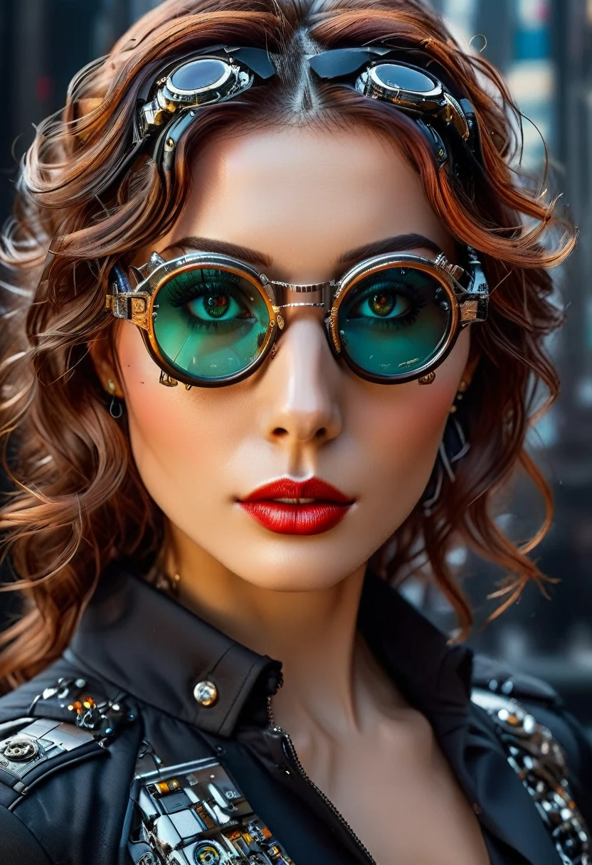 Арафед опубликовал фотографию женщины-шпионки., утомительный dark suit, утомительный ((механические очки: 1.5))изысканная красивая женщина, динамичный цвет глаз, динамичный цвет волос, динамичная прическа, (утомительный elegant intricate details glasses: 1.3), динамичные цветные очки, очки в динамичном стиле, очки имеют сложную механическую часть, Фон гала-мероприятия высшего общества, (шедевр: 1.5),  яркий, Сверхвысокое разрешение, высокий контраст, шедевр:1.2, высшее качество, Лучшая эстетика), лучшие детали, Лучшее качество, Высокое разрешение, ультра широкий угол, 16 тыс., [Ультра подробный], шедевр, Лучшее качество, (чрезвычайно подробный), Механические существа