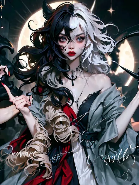 ((best quality)), ((masterpiece)), (detailed), 1girl, solo, beautiful, gothic, witch, gloomy, Asian woman, mature, black clothin...