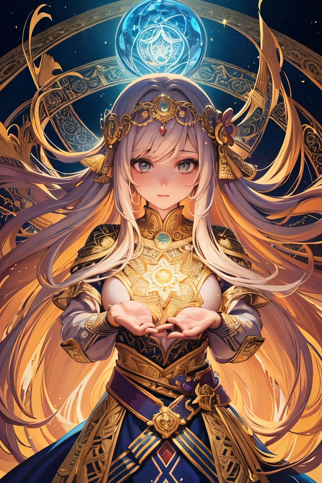 Perfect NwsjMajic,(masterpiece, Highest quality, Highest quality, Official Art, beautiful and aesthetic:1.2), (One girl), Very detailed,colorful,Most detailed, Official Art, unity 8k wallpaper, Super detailed, beautiful and aesthetic, beautiful, masterpiece, Highest quality, (zenTangle, Mandala, Tangle, enTangle) ,Holy Light,Gold foil,Gold leaf art,Sparkly Painting,