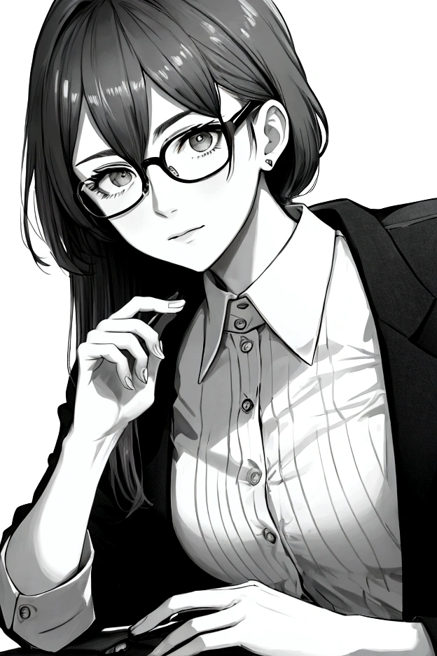 wearing glasses