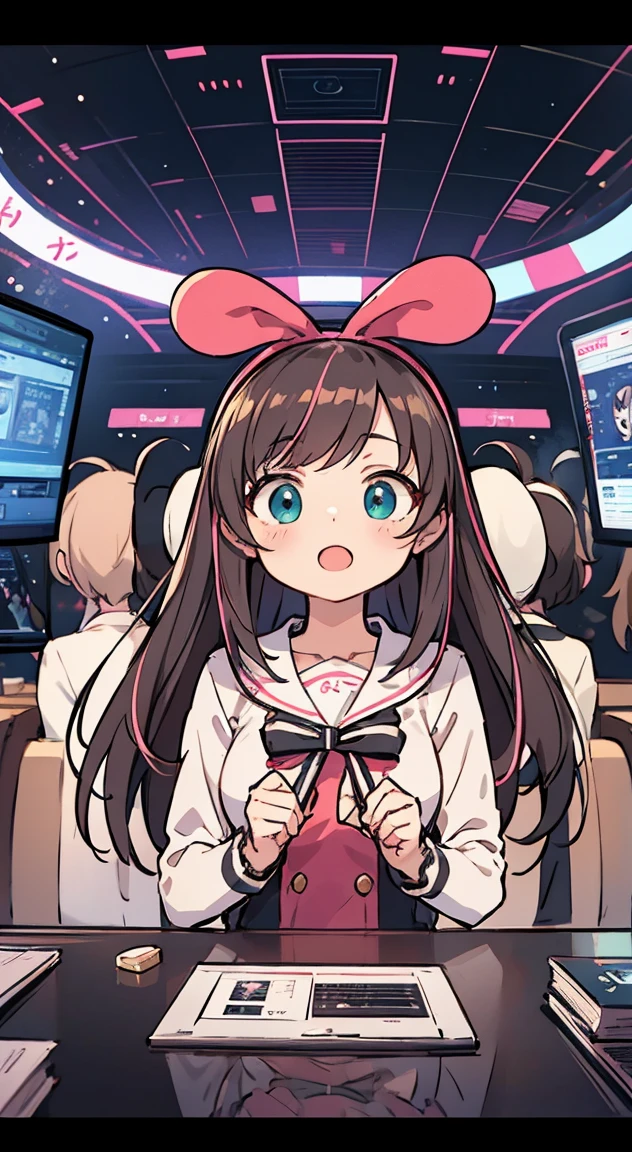 Highest quality,Cyberspace,Cyberspace,Anime Style,Virtual YouTuber,Kizuna Ai,Very detailed,cute,Dynamic,