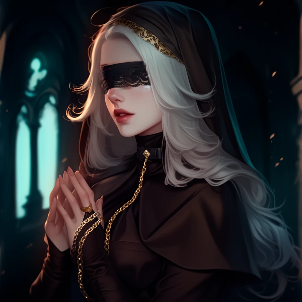 Blindfold, black, blind, fabric, full cover, veil, 2b_nier, 2b blindfold, Nier, Yoha, blind mask, full mask, full covered