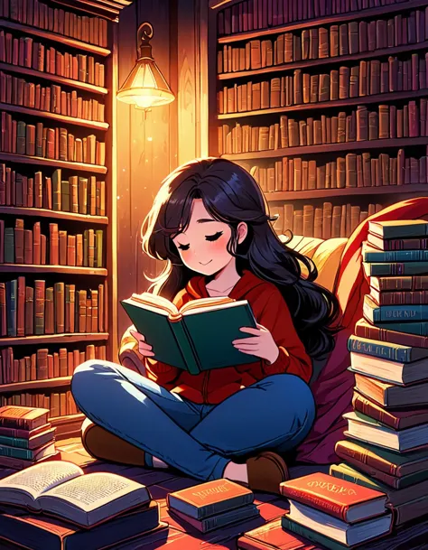 "I declare after all there is no enjoyment like reading! How much sooner one tires of anything than of a book!"

Image Prompt: I...