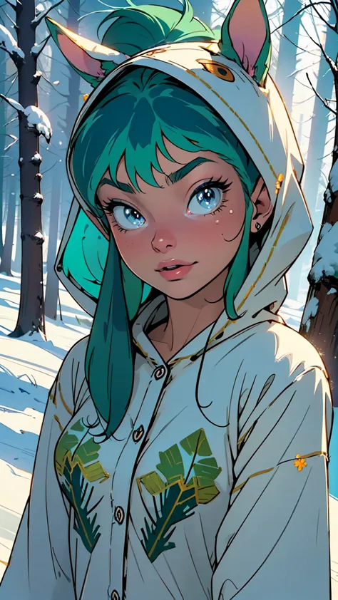 cute lum,(((little ,tiny little body,little))),(((6 years old))),((anime elf with extremely cute and beautiful green hair)), (((...