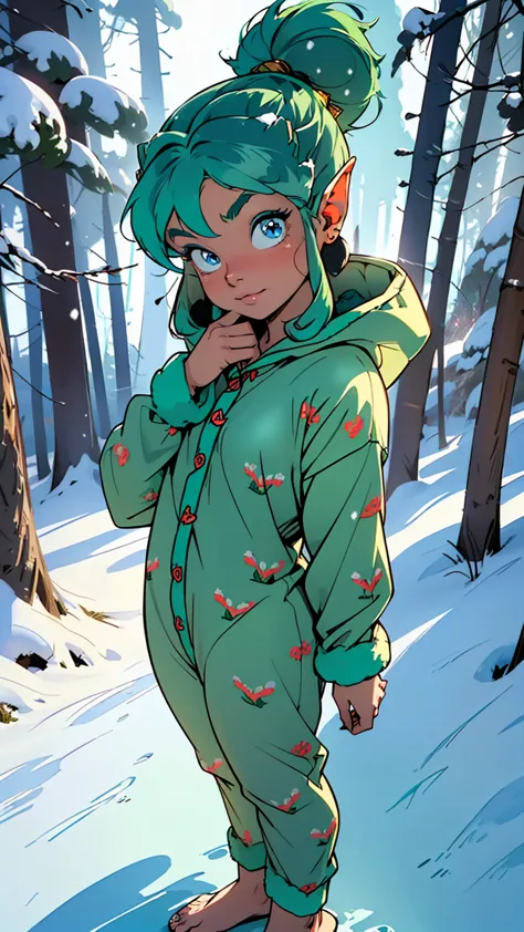 cute lum,(((little ,tiny little body,little))),(((6 years old))),((anime elf with extremely cute and beautiful green hair)), (((...