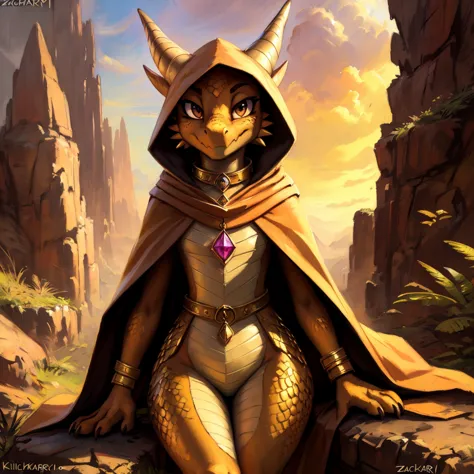 (((by zackary911, by kenket, by kilinah))), solo female, bright gold skin, gold scales, (((gold kobold)), (detailed gold kobold)...