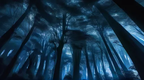 sharp image quality, dark and creepy forest