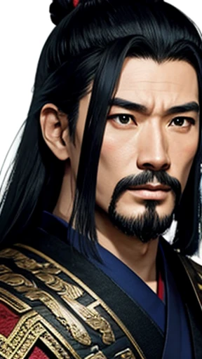 Oriental、Ancient Chinese man in black clothes、ancient chinese hairstyle male、Various generals from the Romance of the Three Kingdoms、Highest quality、masterpiece、Ultra-high resolution、(Realistic:1.4)、Game Poster、Crisp and beautiful image quality、alone