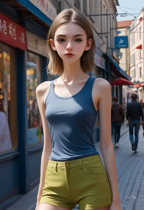 1 Girl, Lovely, young, Skinny, (3N1DS1NCL41R:0.9), Realistic photos, Extremely detailed, Street Photography, {best quality}, {{m...